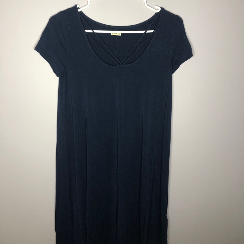 Hollister navy blue t shirt dress